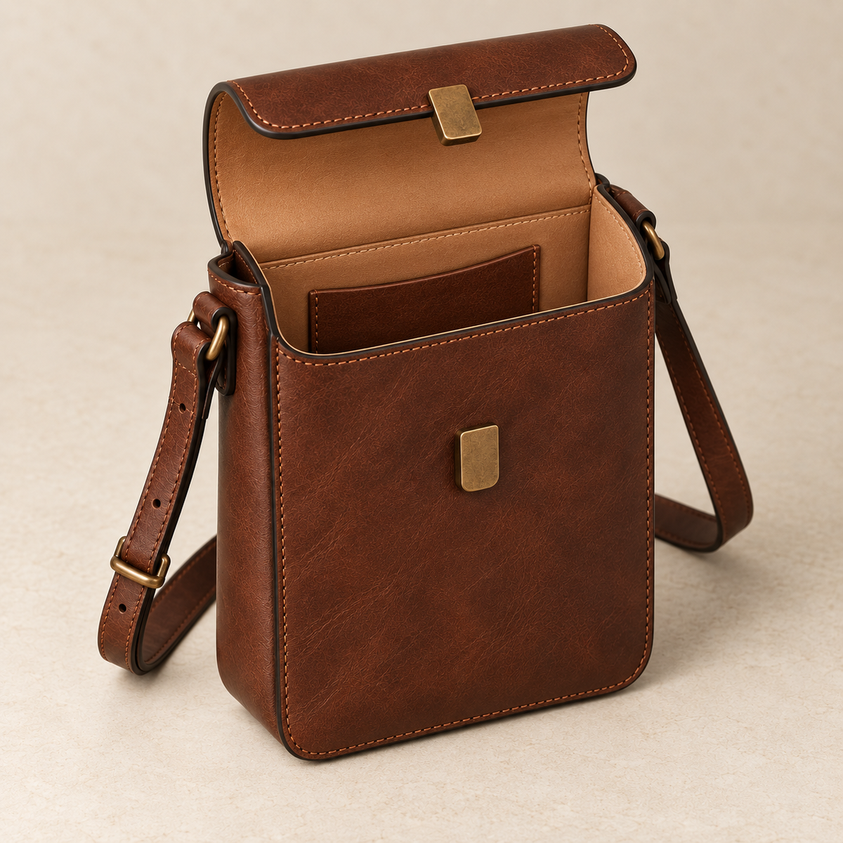 Open interior of the Field Note Crossbody